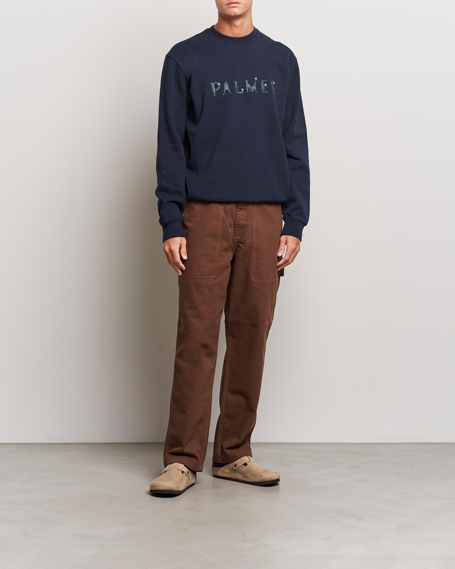 Homme | Pulls Et Tricots | Palmes | Letters Crewneck Sweatshirt Navy