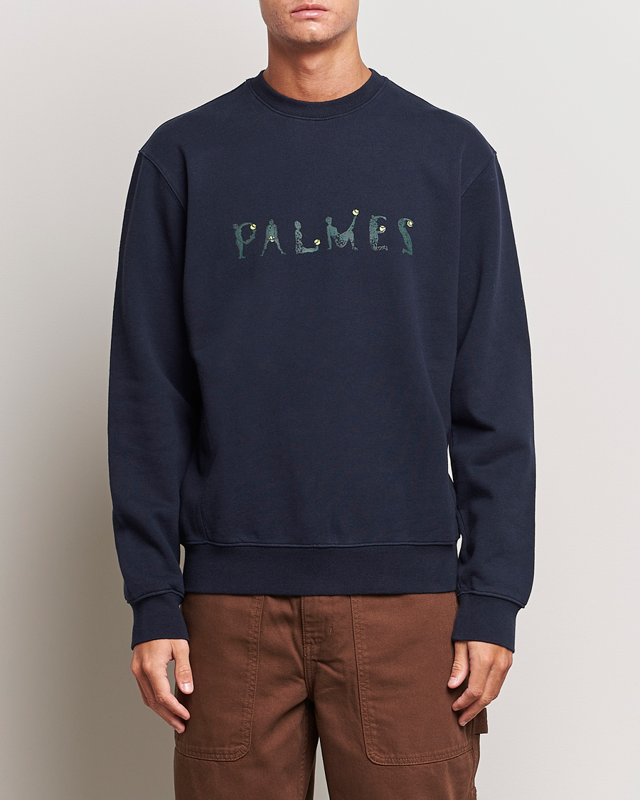 Homme | Pulls Et Tricots | Palmes | Letters Crewneck Sweatshirt Navy