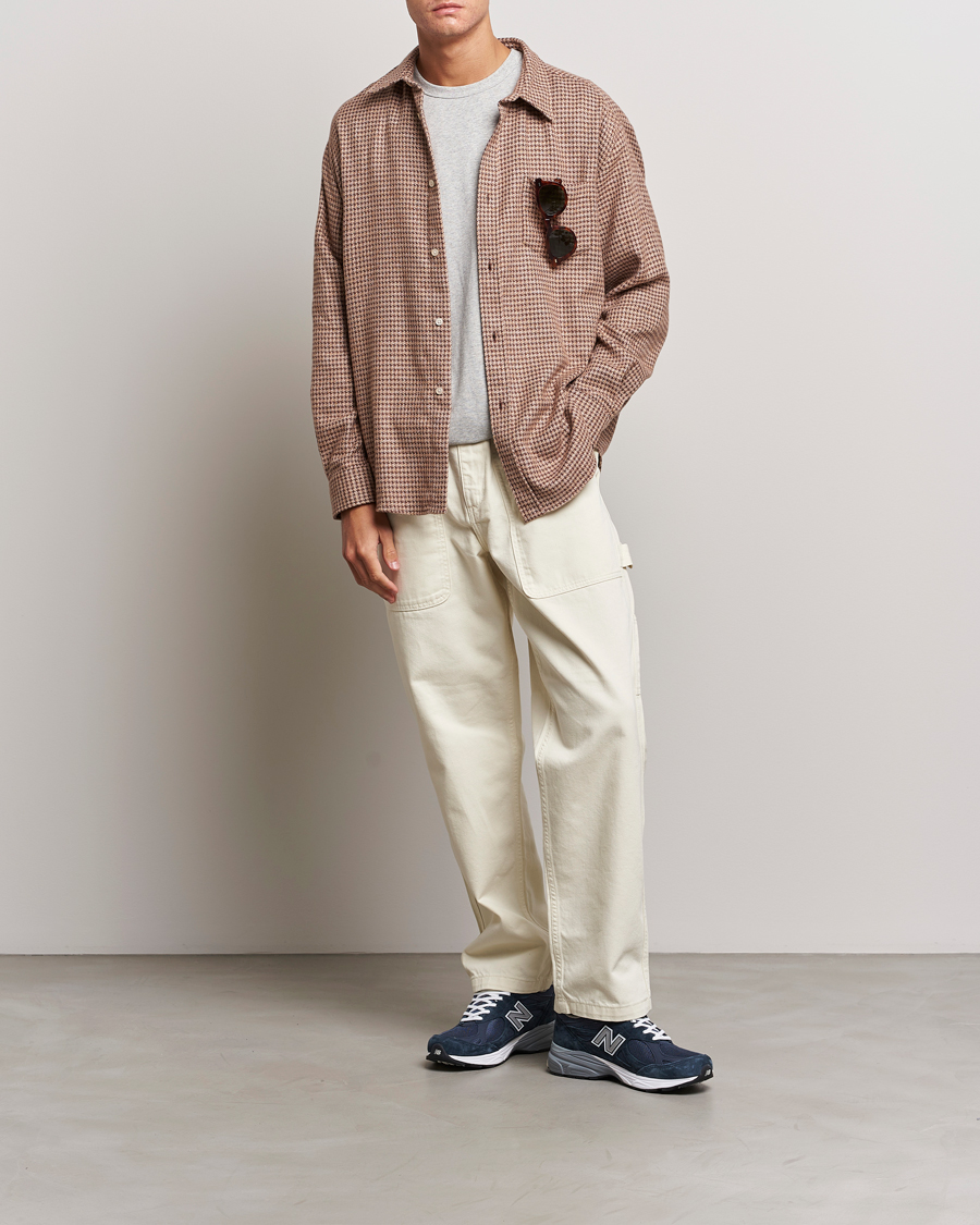 Homme | Chemises | Palmes | Cyrus Houndstooth Cotton Shirt Brown