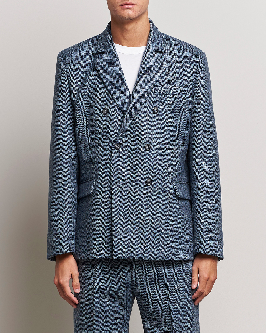 Homme | Blazers | Palmes | Double Blaze Tweed Sport Coat Navy Herringbone