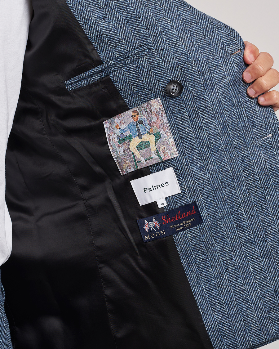 Homme | Blazers | Palmes | Double Blaze Tweed Sport Coat Navy Herringbone
