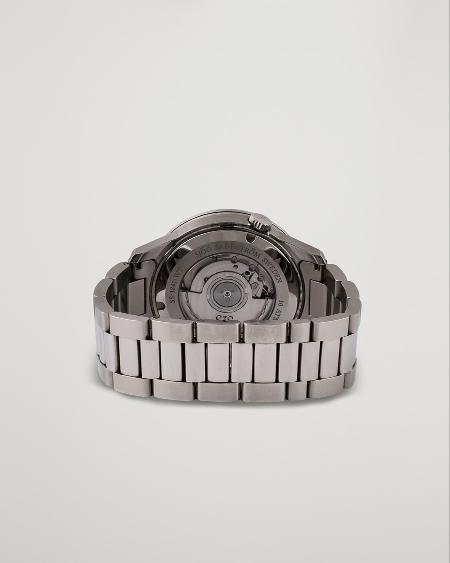 Homme | Sjöö Sandström Pre-Owned Royal Steel Worldstimer 41mm SS-1841-WT Steel Black | Sjöö Sandström Pre-Owned | Royal Steel Worldstimer 41mm SS-1841-WT Steel Black