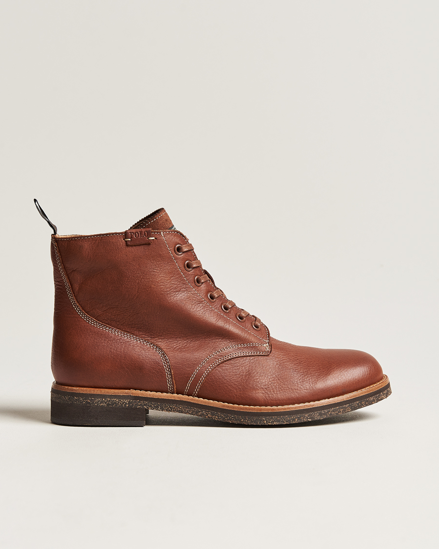 Homme | Polo Ralph Lauren RL Oiled Leather Boot Peanut | Polo Ralph Lauren | RL Oiled Leather Boot Peanut