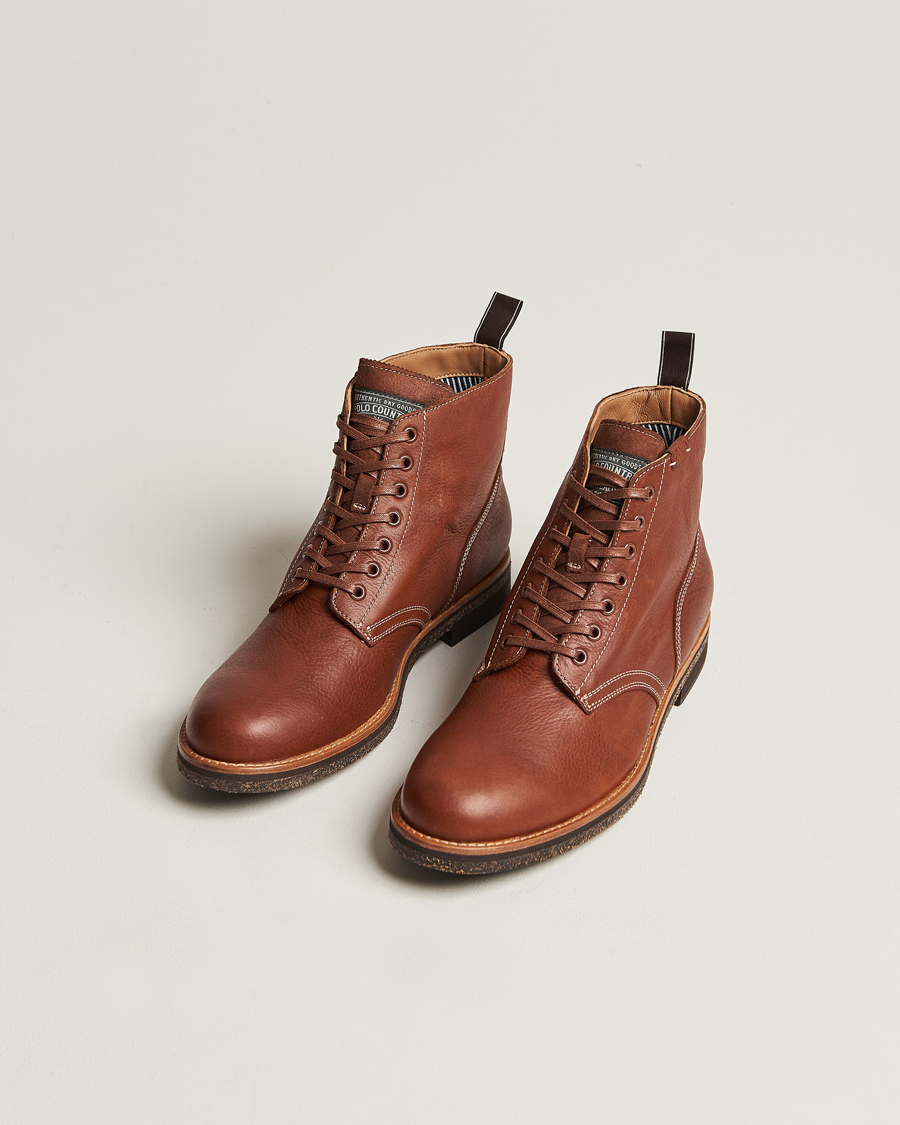 Homme | Polo Ralph Lauren RL Oiled Leather Boot Peanut | Polo Ralph Lauren | RL Oiled Leather Boot Peanut