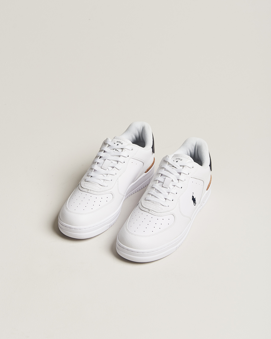 Homme | Baskets Blanches | Polo Ralph Lauren | Masters Court Leather Sneaker White/Navy