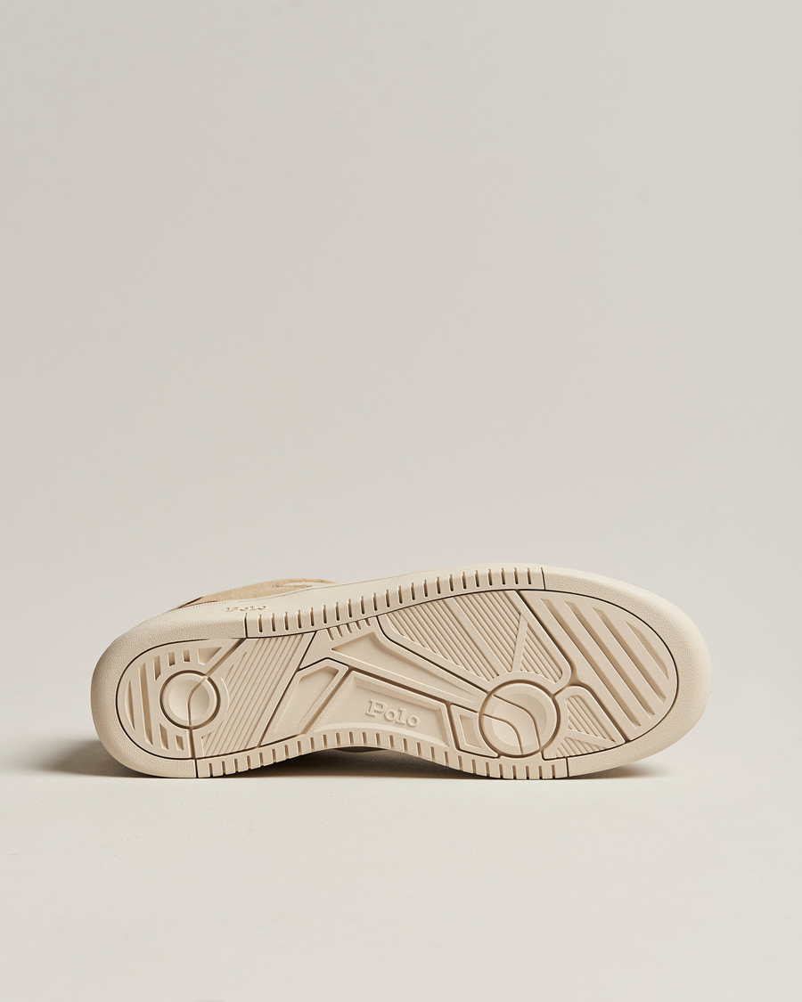 Homme | Polo Ralph Lauren Masters Court Suede Sneaker Bone/Ecru | Polo Ralph Lauren | Masters Court Suede Sneaker Bone/Ecru