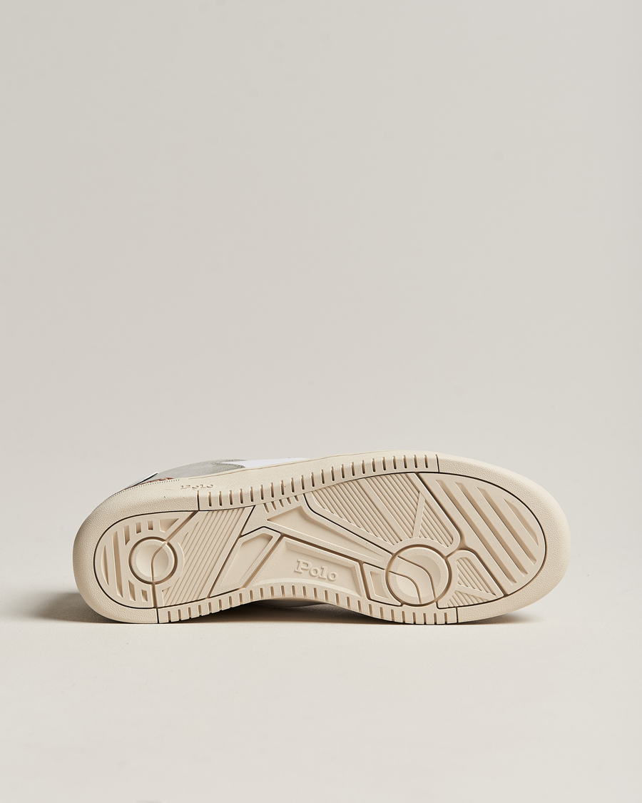 Homme | Polo Ralph Lauren Masters Court Suede Sneaker Grey/White | Polo Ralph Lauren | Masters Court Suede Sneaker Grey/White