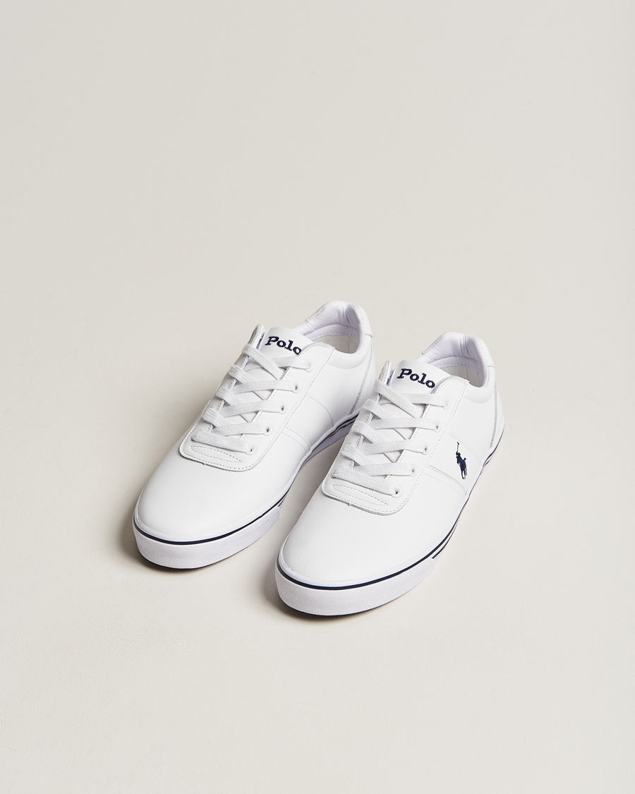 Homme | Baskets Blanches | Polo Ralph Lauren | Hanford Leather Sneaker Ceramic White