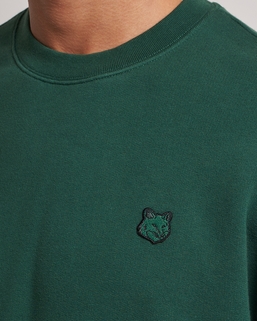 Homme | Pulls Et Tricots | Maison Kitsuné | Tonal Fox Head Sweatshirt Bottle Green