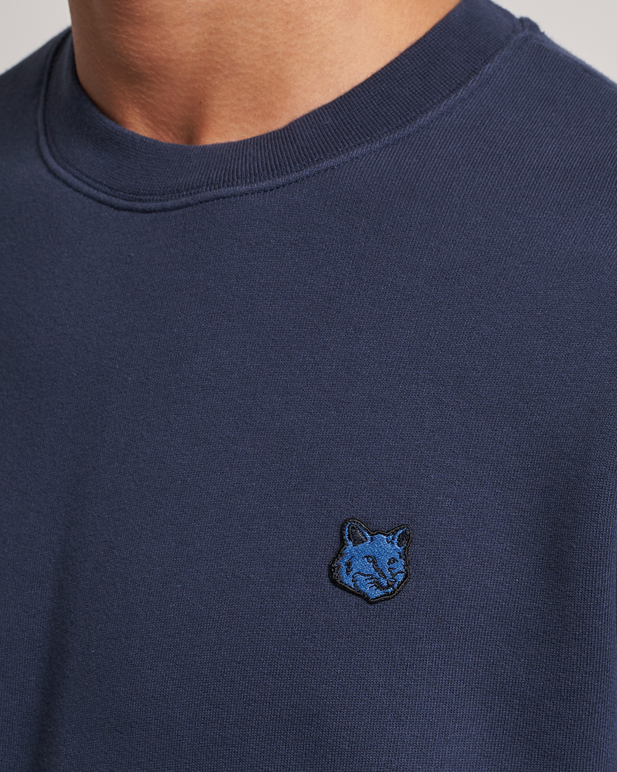 Homme | Pulls Et Tricots | Maison Kitsuné | Tonal Fox Head Sweatshirt Ink Blue