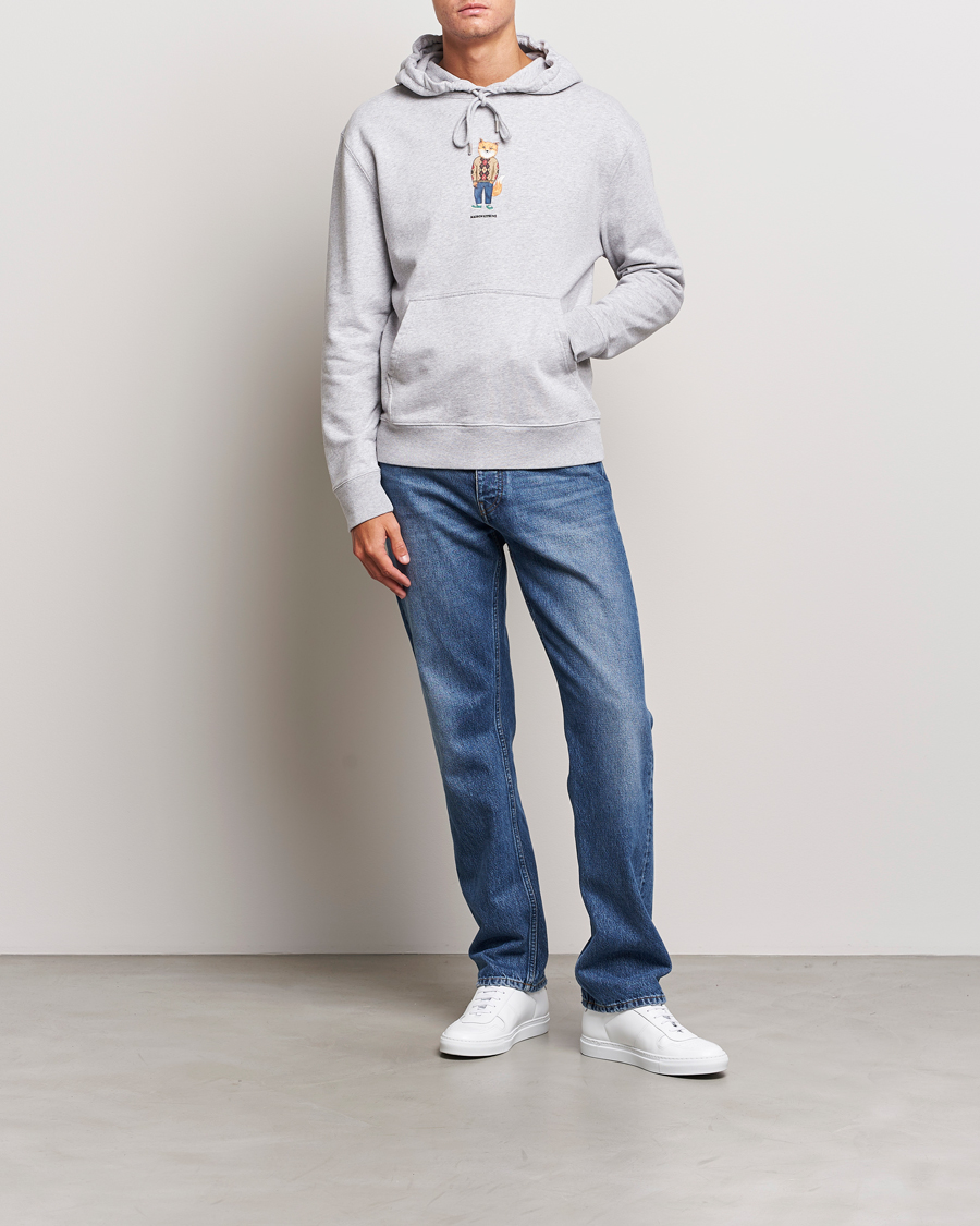 Homme | Pulls Et Tricots | Maison Kitsuné | Dressed Fox Hoodie Light Grey Melange