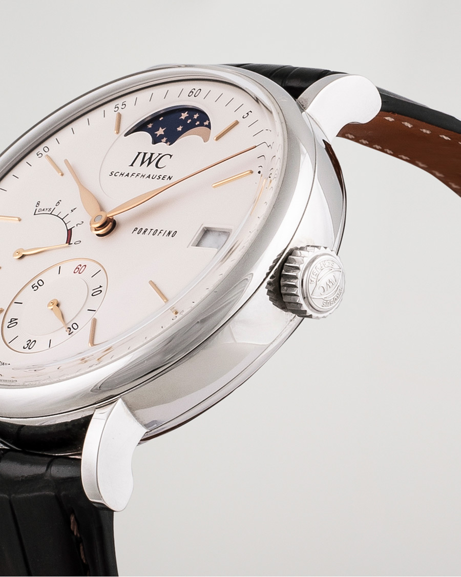 Homme | IWC Pre-Owned Portofino Moon Phase IW516401 Steel White | IWC Pre-Owned | Portofino Moon Phase IW516401 Steel White