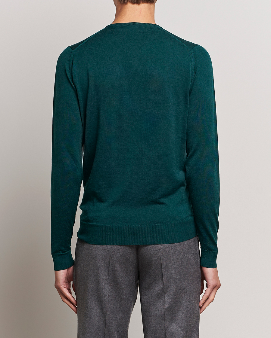 Homme | Pulls Et Tricots | John Smedley | Lundy Extra Fine Merino Crew Neck Pine Green