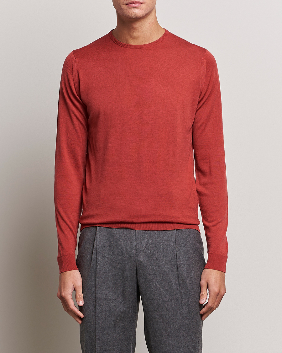 Homme | Pulls Et Tricots | John Smedley | Lundy Extra Fine Merino Crew Neck Redwood