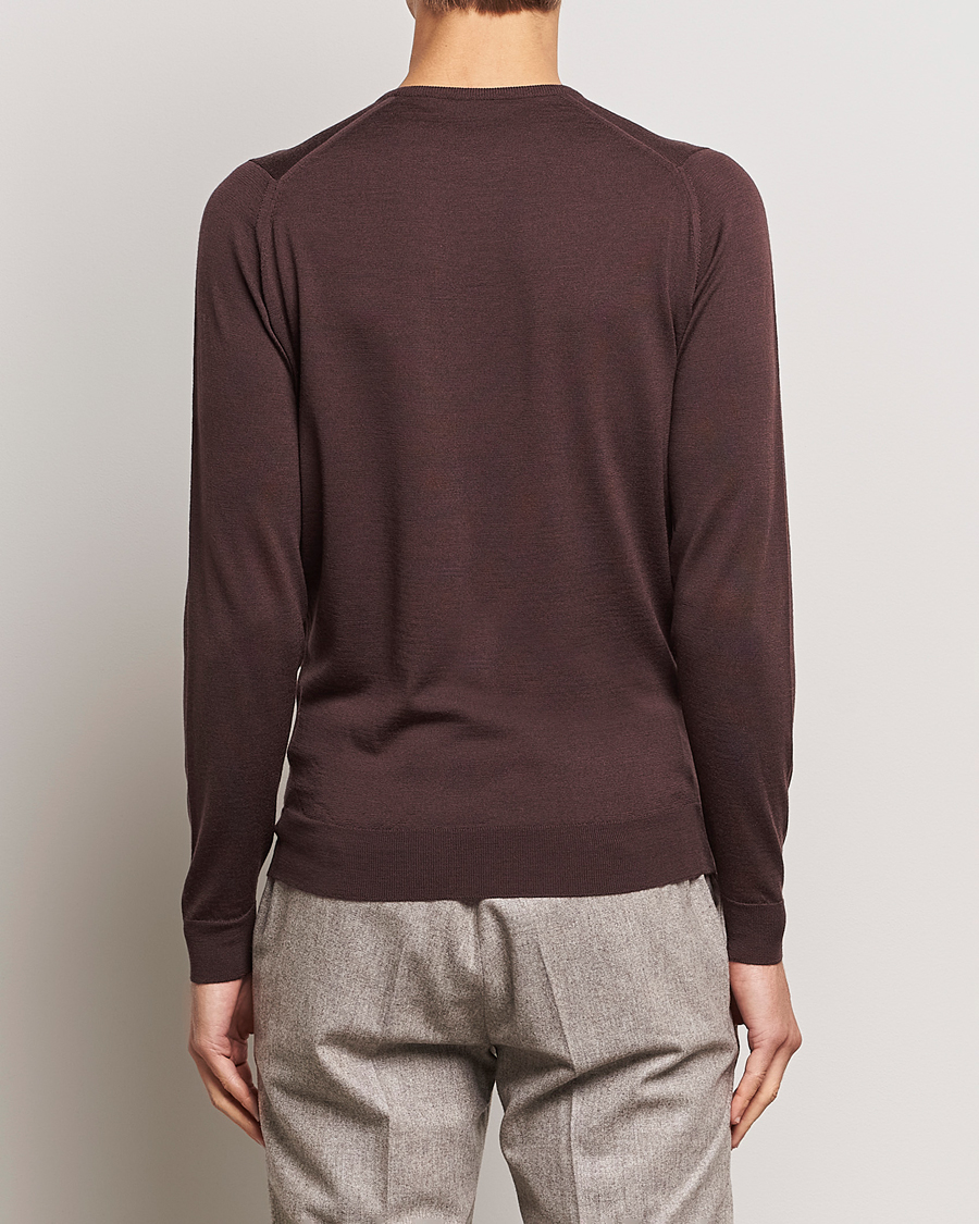 Homme | Pulls Et Tricots | John Smedley | Lundy Extra Fine Merino Crew Neck Truffle Brown