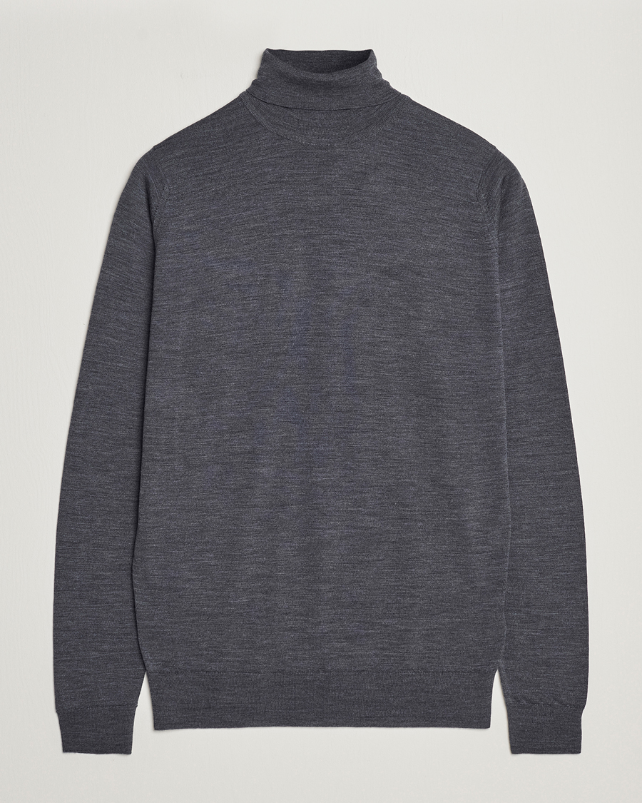 Homme | Pulls Et Tricots | John Smedley | Cherwell Extra Fine Merino Rollneck Charcoal