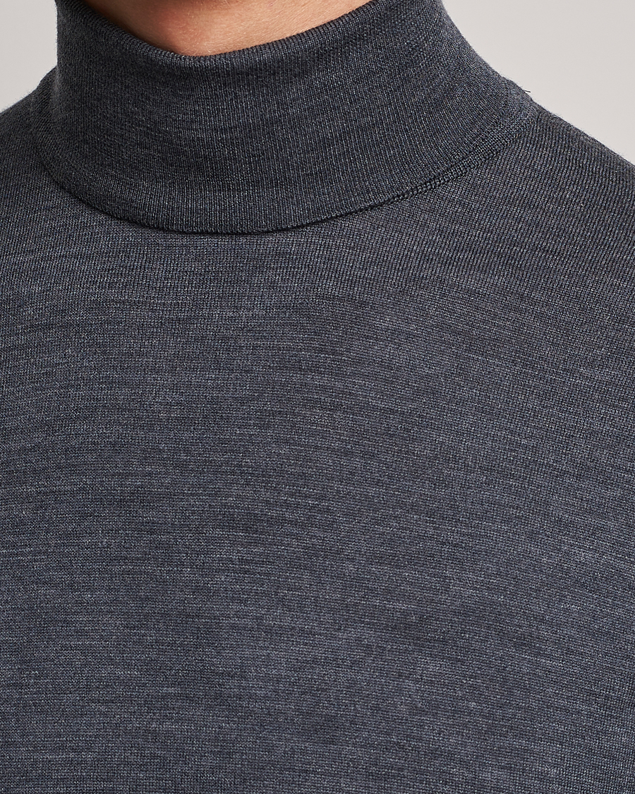 Homme | Pulls Et Tricots | John Smedley | Cherwell Extra Fine Merino Rollneck Charcoal