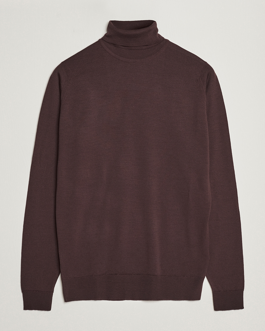 Homme | Pulls Et Tricots | John Smedley | Cherwell Extra Fine Merino Rollneck Truffle Brown