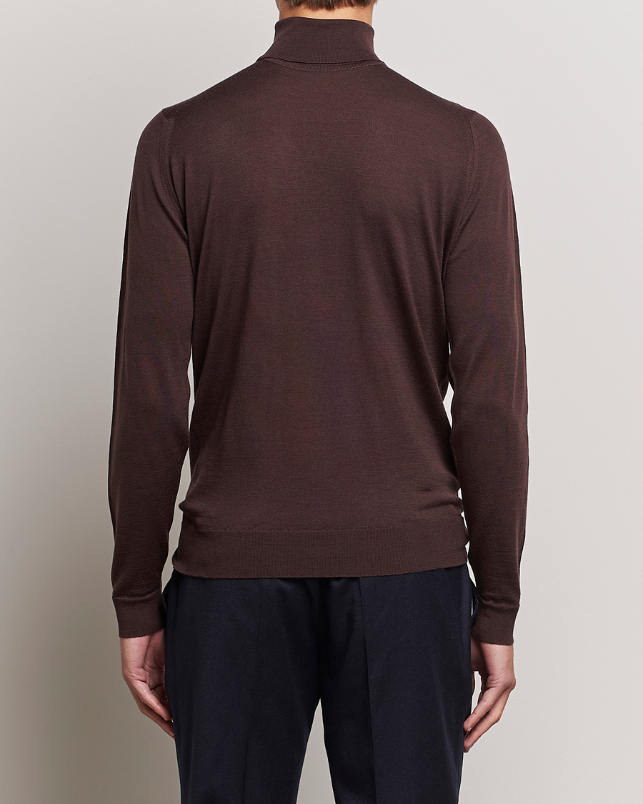 Homme | Pulls Et Tricots | John Smedley | Cherwell Extra Fine Merino Rollneck Truffle Brown