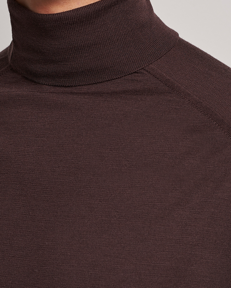 Homme | Pulls Et Tricots | John Smedley | Cherwell Extra Fine Merino Rollneck Truffle Brown