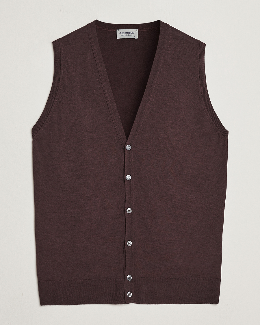 Homme | Pulls Et Tricots | John Smedley | Huntswood Slim Fit Waistcoat Truffle Brown