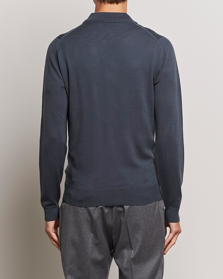 Homme | Pulls Et Tricots | John Smedley | Maclean Extra Fine Merin Full Zip Slate Grey