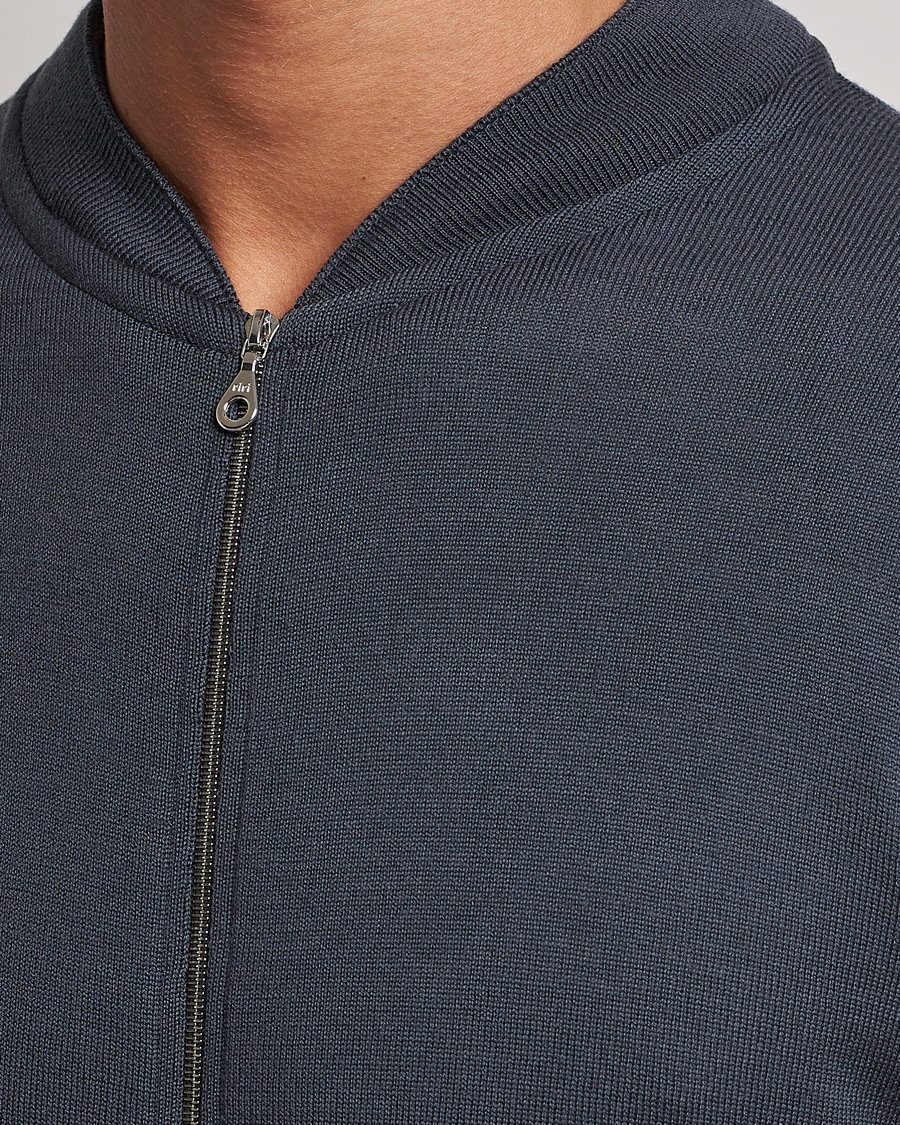 Homme | Pulls Et Tricots | John Smedley | Maclean Extra Fine Merin Full Zip Slate Grey