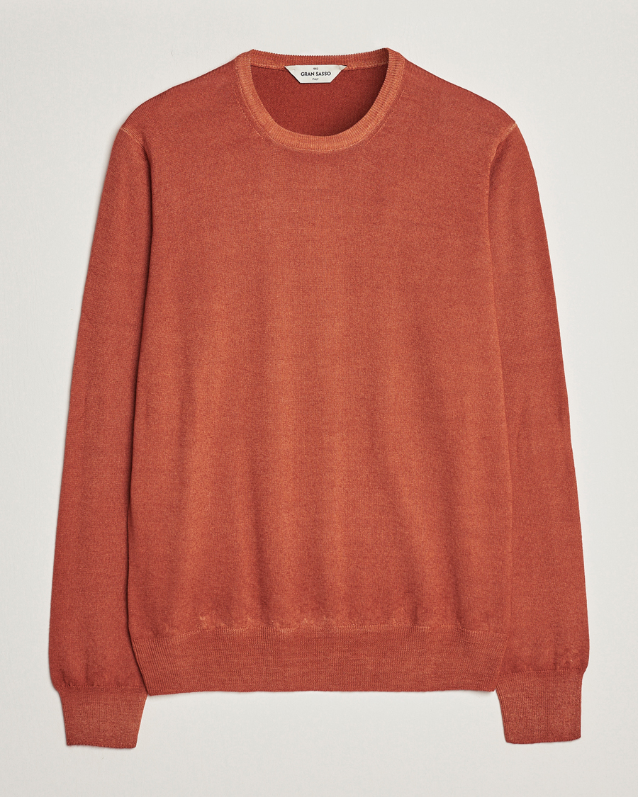 Homme | Pulls Et Tricots | Gran Sasso | Vintage Merino Fashion Fit Crew Neck Pullover Rust