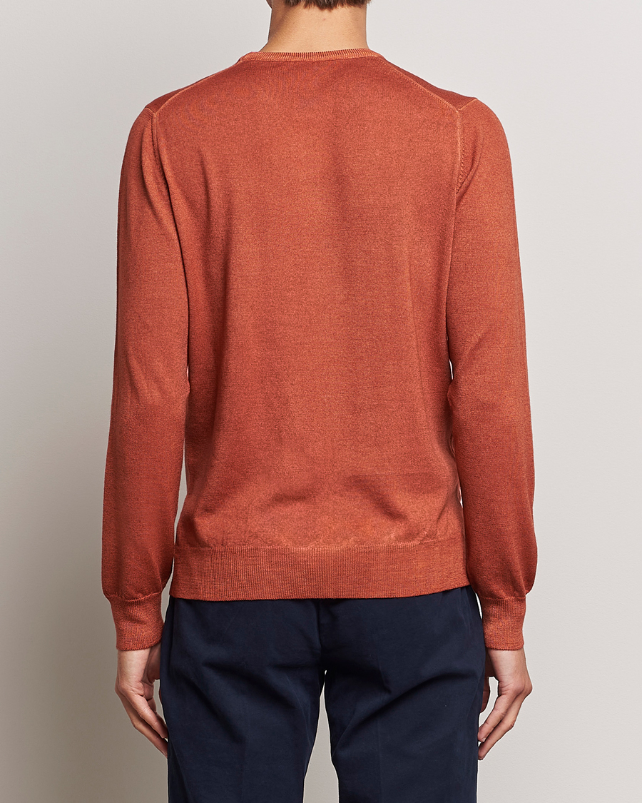 Homme | Pulls Et Tricots | Gran Sasso | Vintage Merino Fashion Fit Crew Neck Pullover Rust