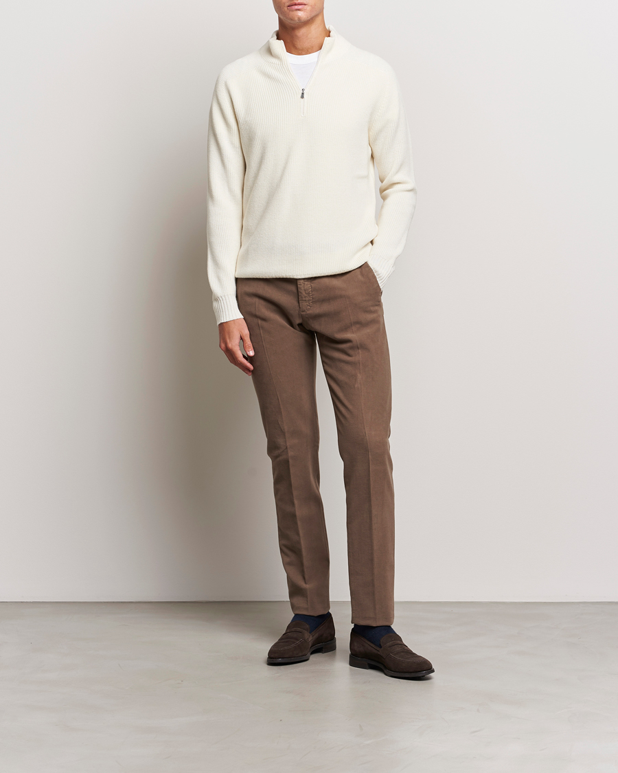 Homme | Pulls Et Tricots | Gran Sasso | Rainwool Half Zip White