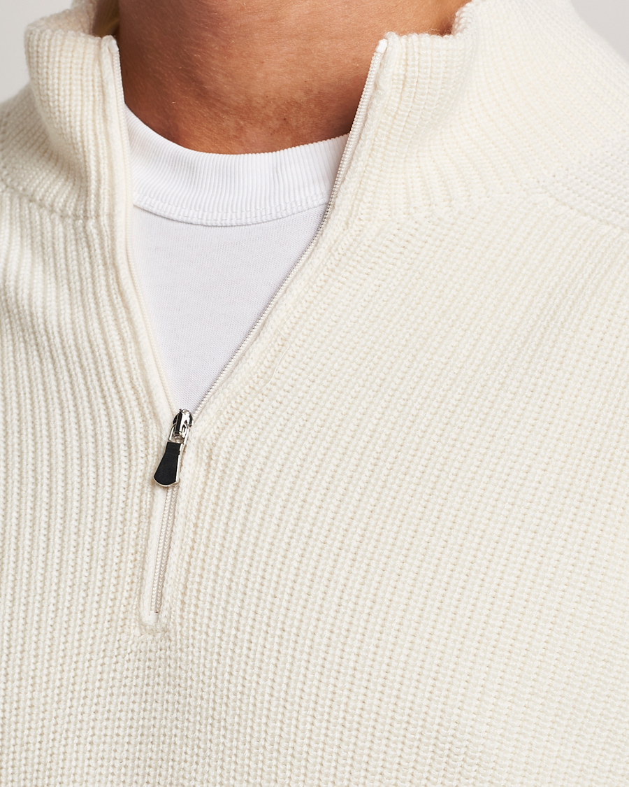 Homme | Pulls Et Tricots | Gran Sasso | Rainwool Half Zip White