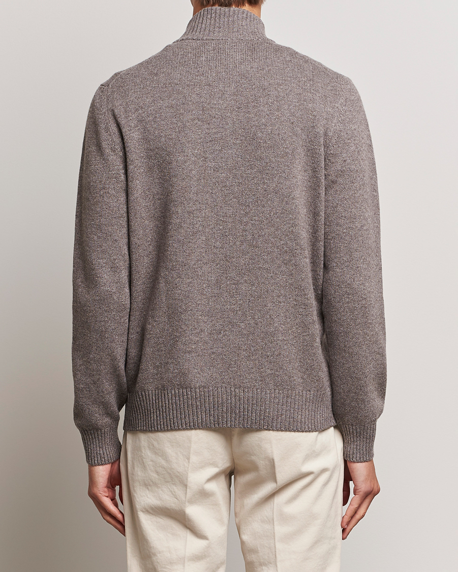 Homme | Pulls Et Tricots | Gran Sasso | Wool/Cashmere Full Zip Light Brown Melange