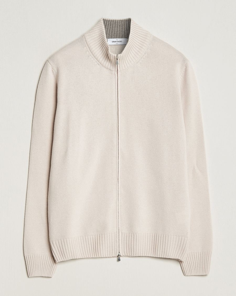 Homme | Pulls Et Tricots | Gran Sasso | Wool/Cashmere Full Zip Creme