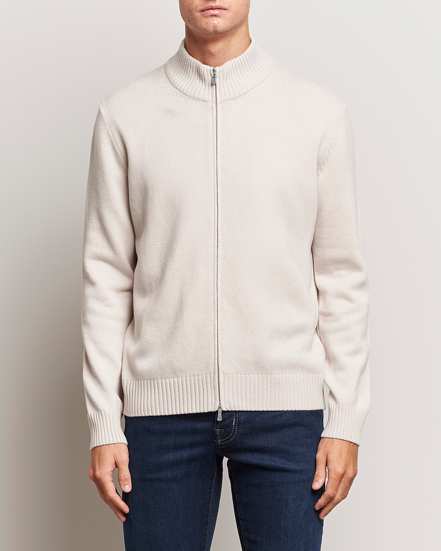 Homme | Pulls Et Tricots | Gran Sasso | Wool/Cashmere Full Zip Creme