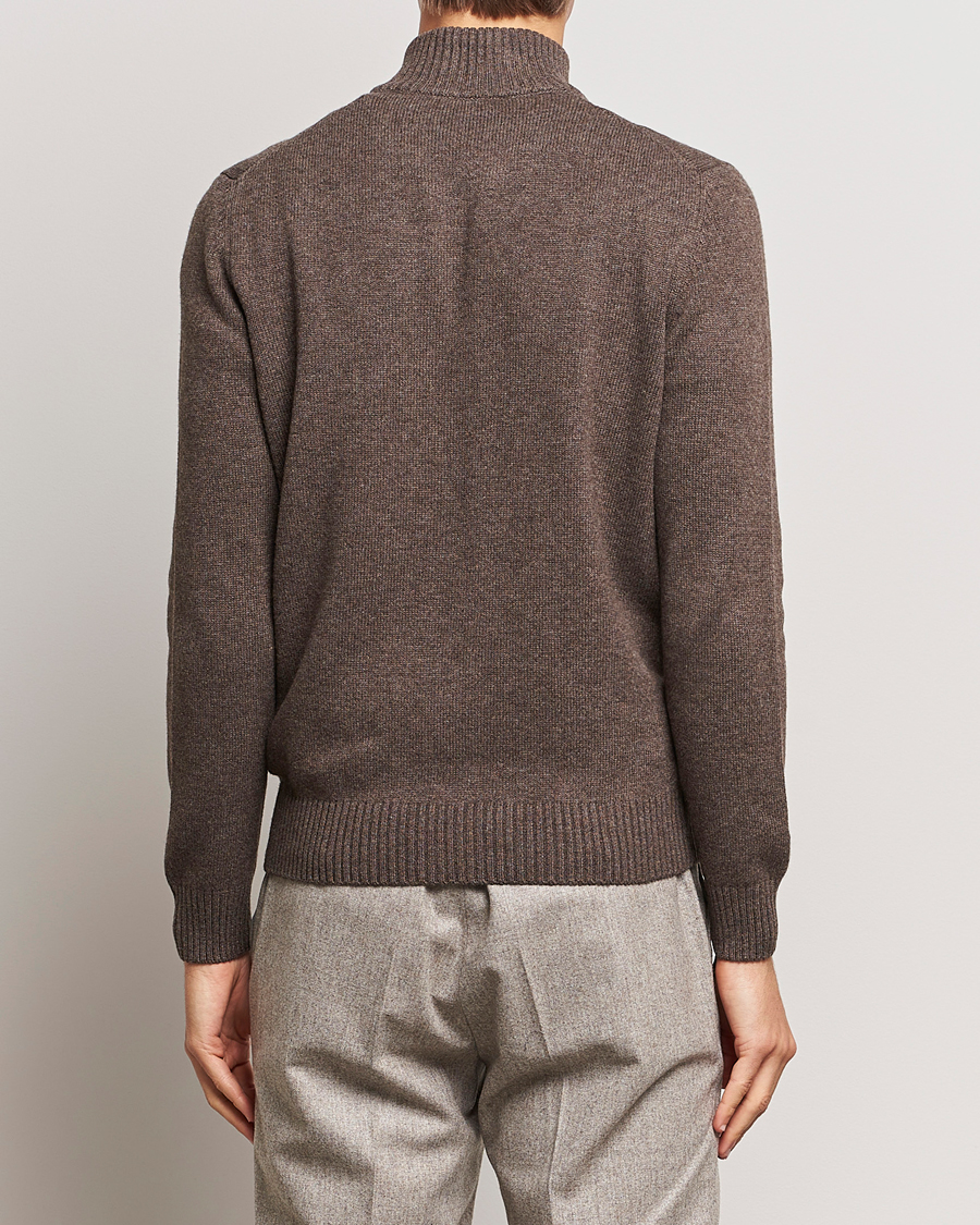 Homme | Pulls Et Tricots | Gran Sasso | Wool/Cashmere Full Zip Brown Melange