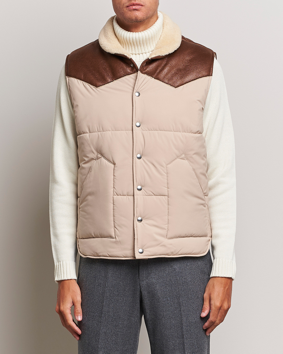 Homme | Manteaux Et Vestes | Gran Sasso | Aspen Padded Vest Beige/Brown