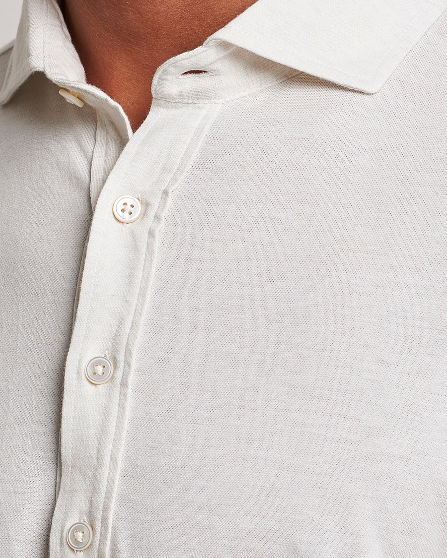 Homme | Chemises | Gran Sasso | Brushed Cotton Popover Shirt Cream