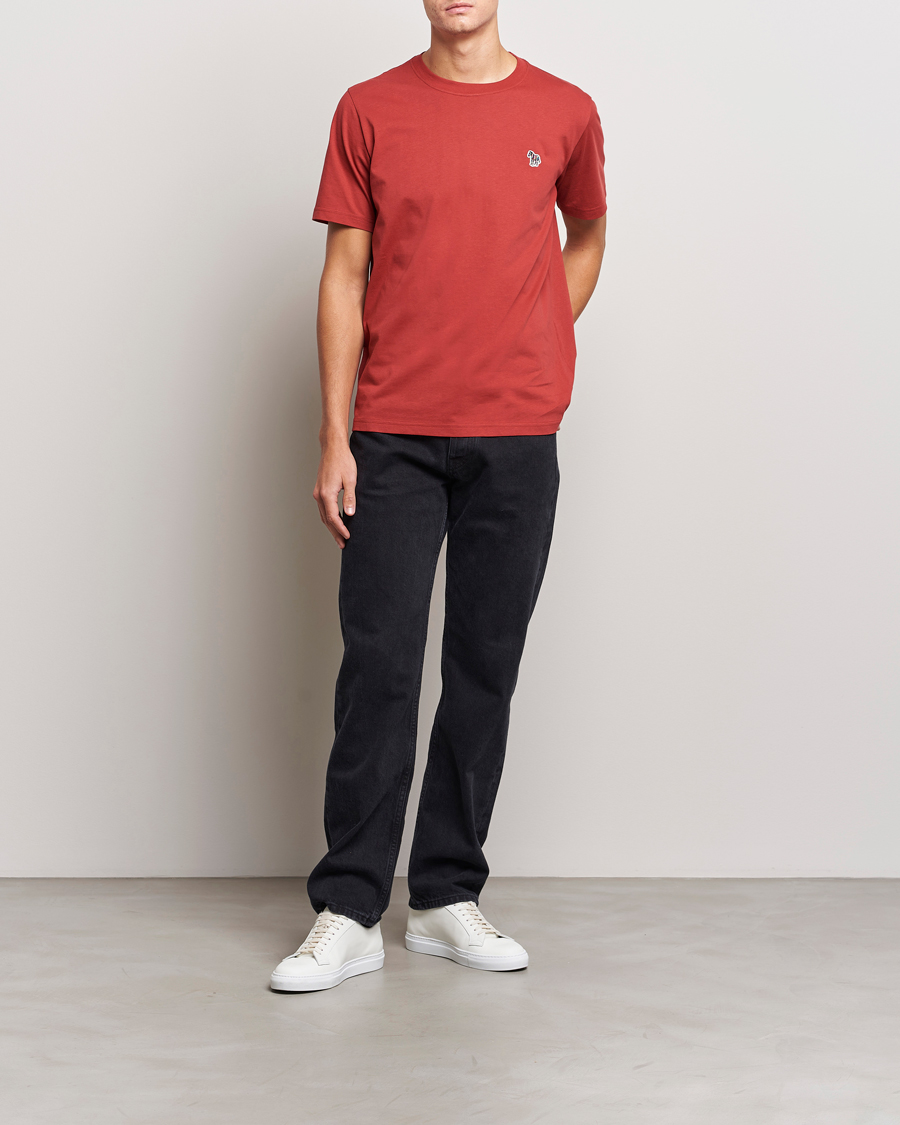 Homme | T-shirts | PS Paul Smith | Organic Cotton Zebra T-Shirt Dark Red