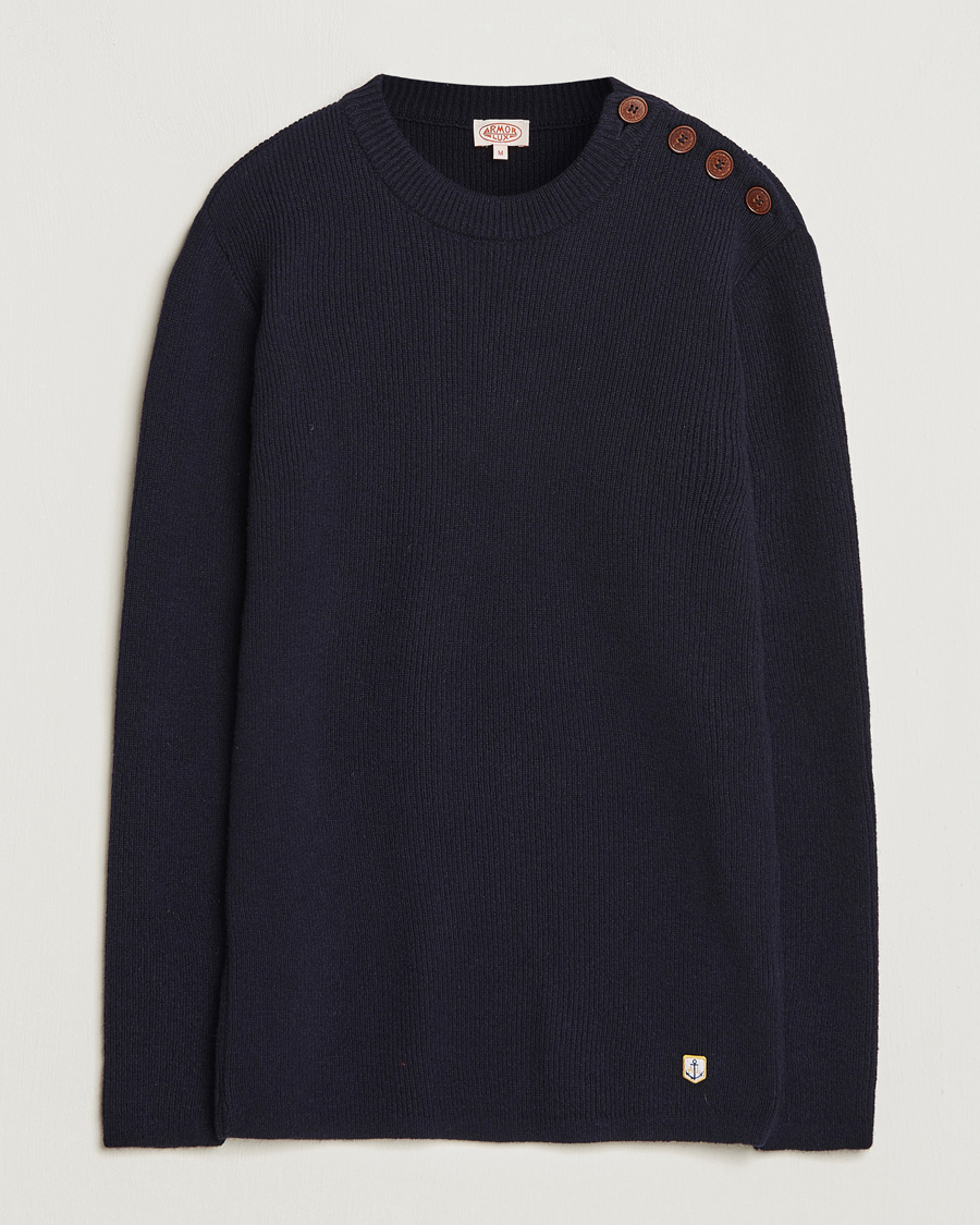 Homme | Pulls Et Tricots | Armor-lux | Pull Marin Lambswool Sweater Navy