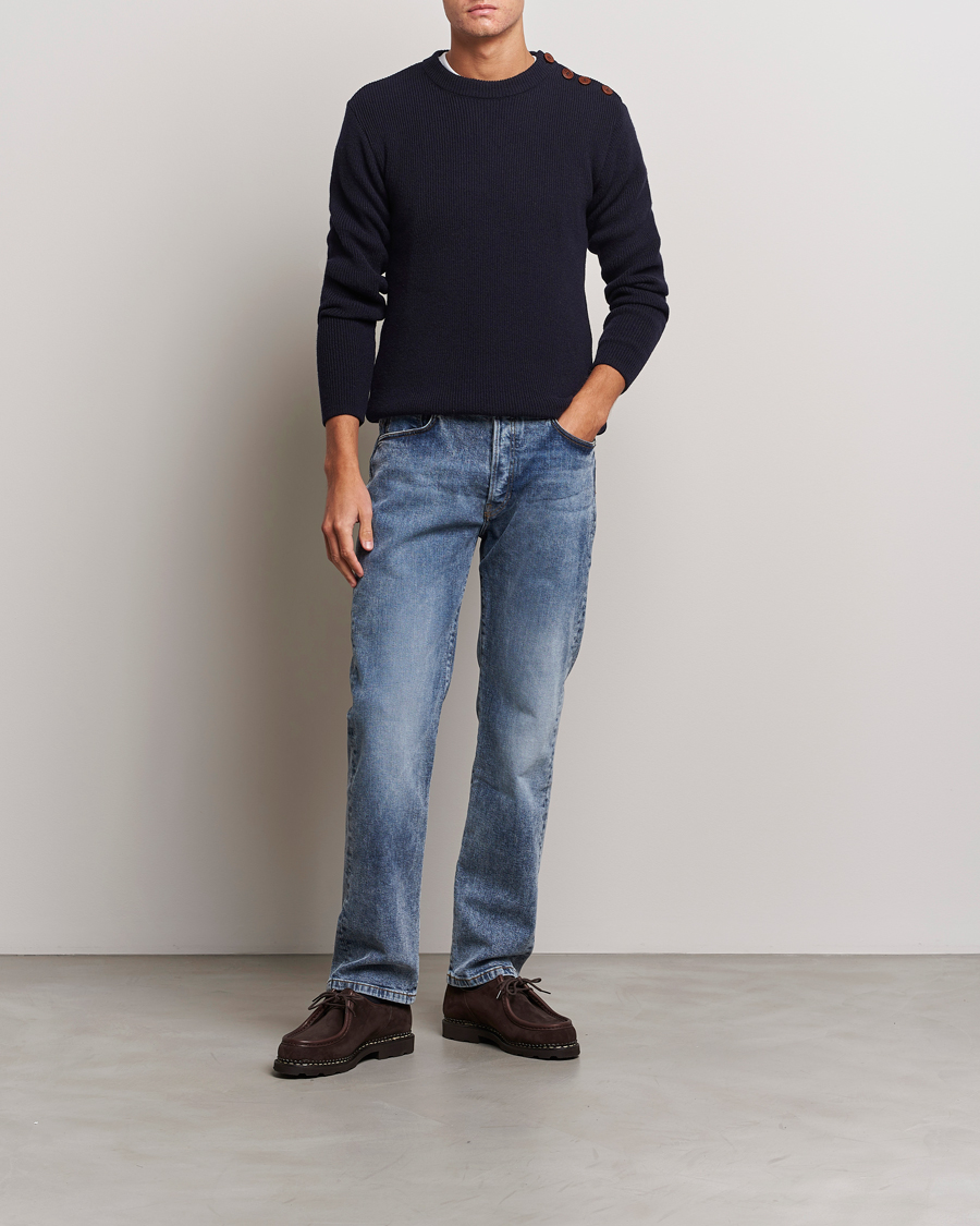 Homme | Pulls Et Tricots | Armor-lux | Pull Marin Lambswool Sweater Navy