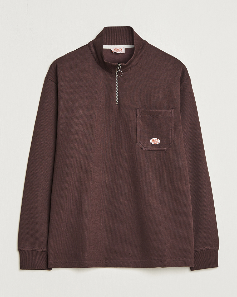Homme | Pulls Et Tricots | Armor-lux | Camioneur Cotton Half Zip Brown
