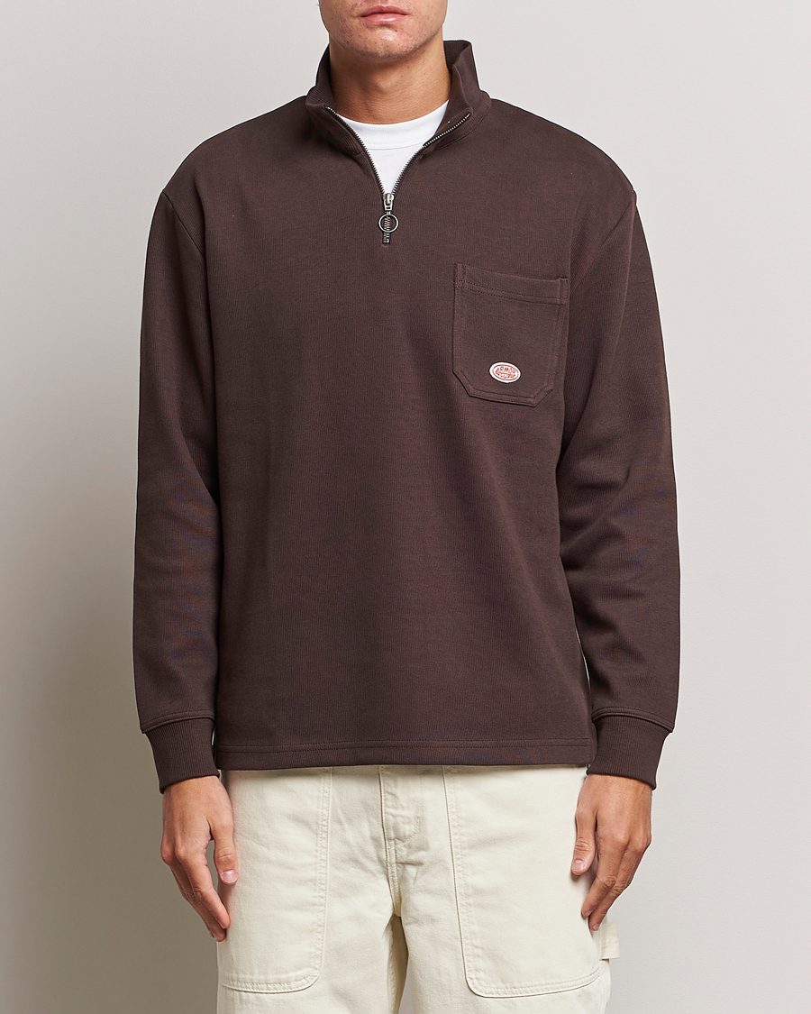 Homme | Pulls Et Tricots | Armor-lux | Camioneur Cotton Half Zip Brown