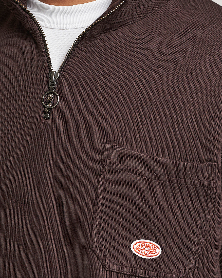 Homme | Pulls Et Tricots | Armor-lux | Camioneur Cotton Half Zip Brown