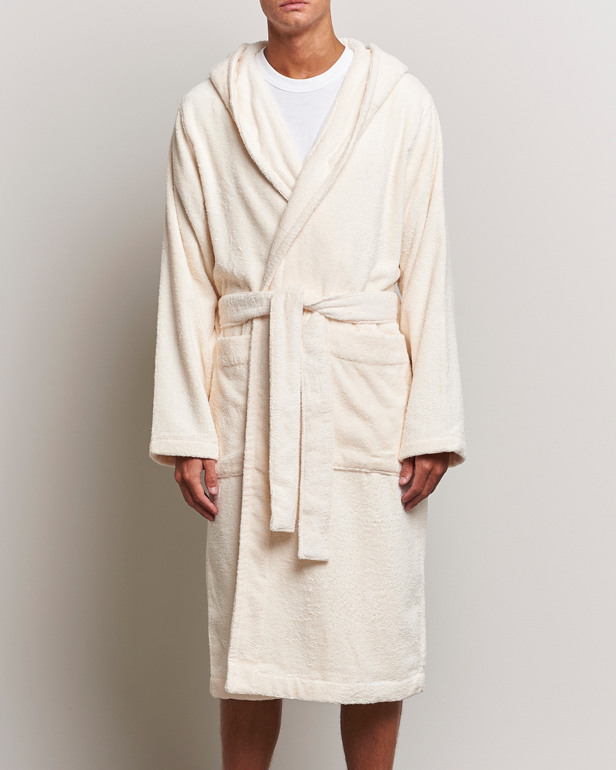 Homme | Peignoirs Et Pyjamas | Tekla | Organic Terry Hooded Bathrobe Ivory