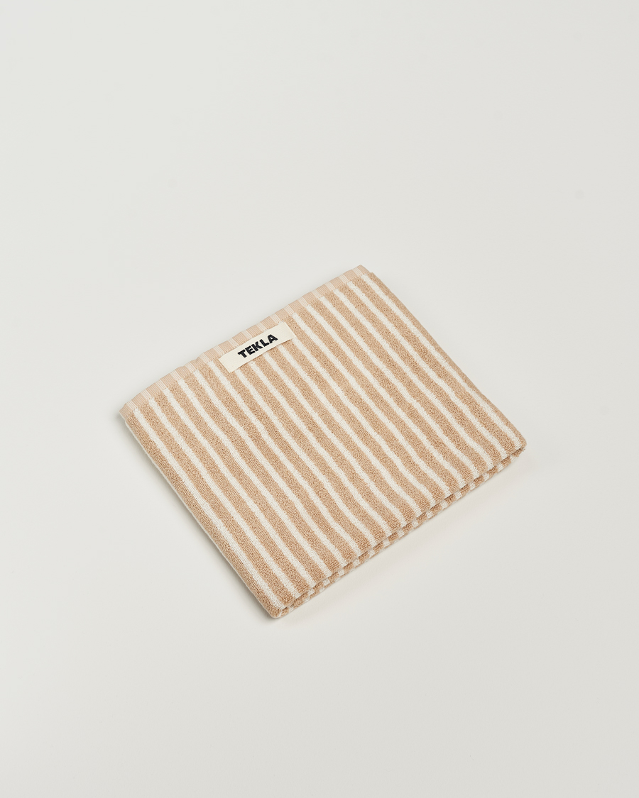 Homme | Tekla Organic Terry Hand Towel Ivory Stripe | Tekla | Organic Terry Hand Towel Ivory Stripe