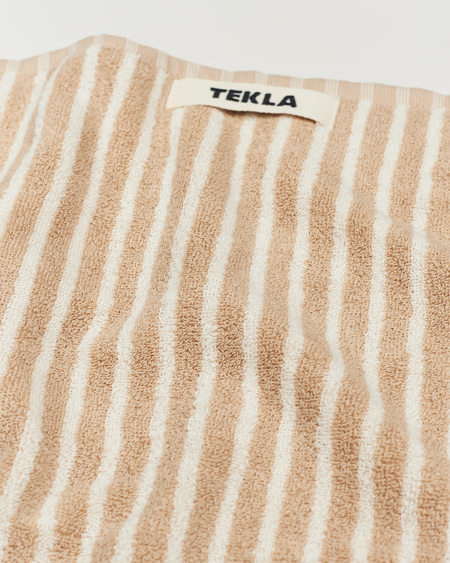 Homme | Tekla Organic Terry Hand Towel Ivory Stripe | Tekla | Organic Terry Hand Towel Ivory Stripe