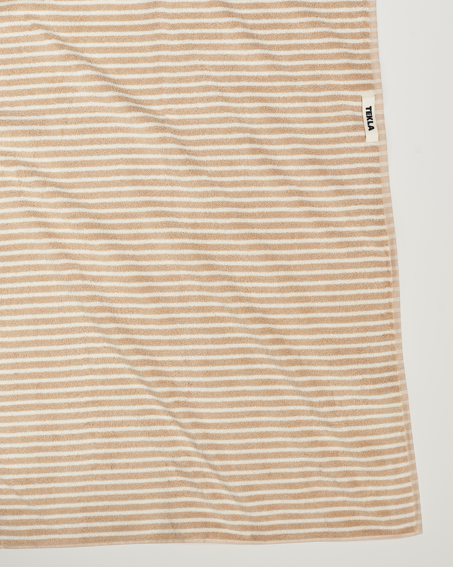 Homme | Style De Vie | Tekla | Organic Terry Bath Towel Ivory Stripe