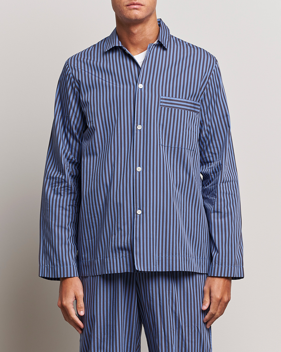 Homme | Pyjamas | Tekla | Poplin Pyjama Shirt Verneuil Stripes 