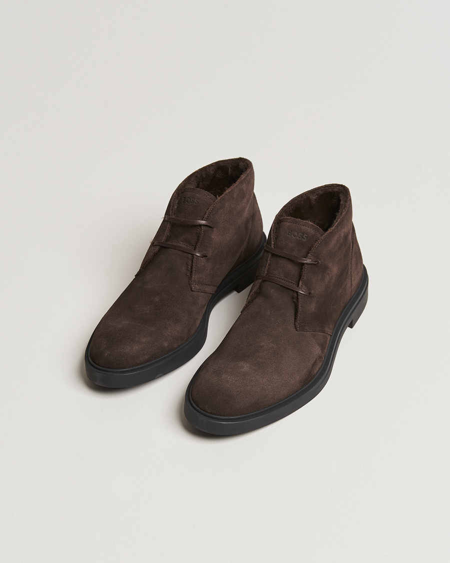 Homme | BOSS BLACK Calev Suede Chukka Boot Dark Brown | BOSS BLACK | Calev Suede Chukka Boot Dark Brown