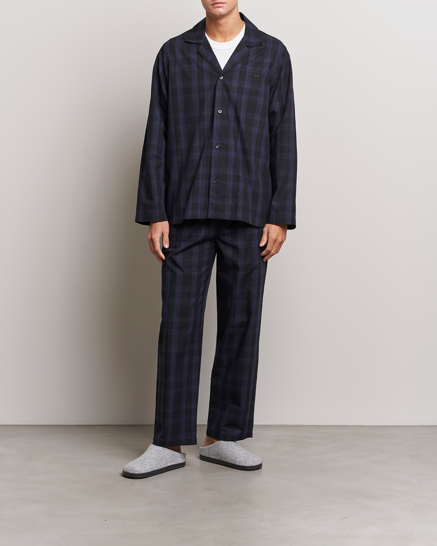 Homme | Peignoirs Et Pyjamas | BOSS BLACK | Urban Checked Pyjama Set Blue Multi